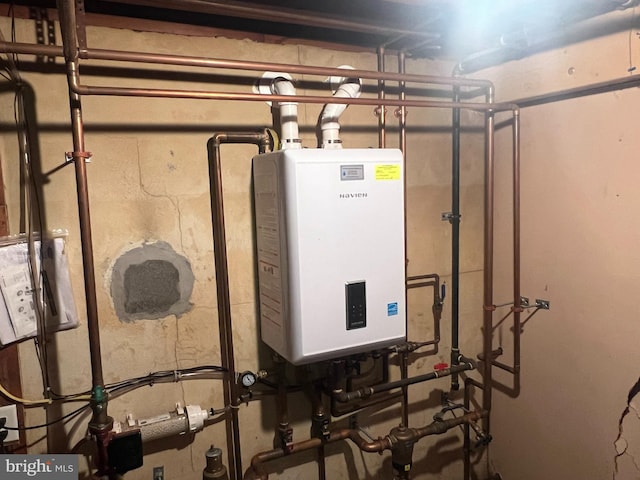 utilities featuring tankless water heater