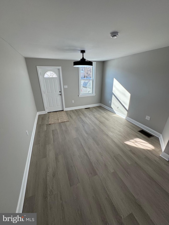 entrance foyer featuring hardwood / wood-style flooring