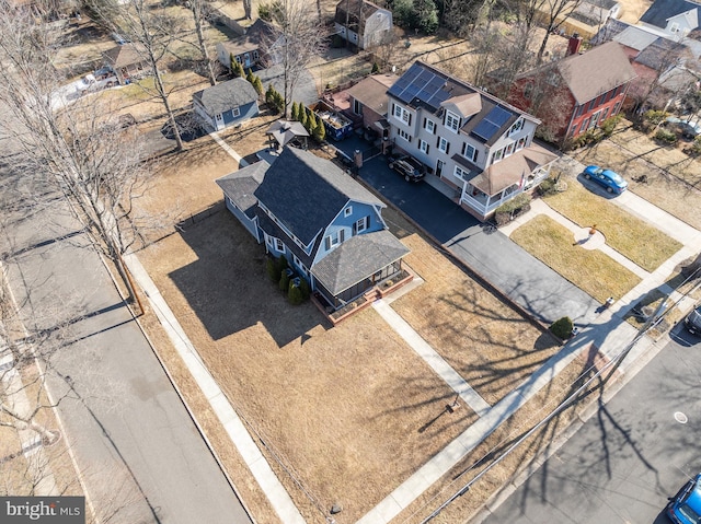 bird's eye view with a residential view