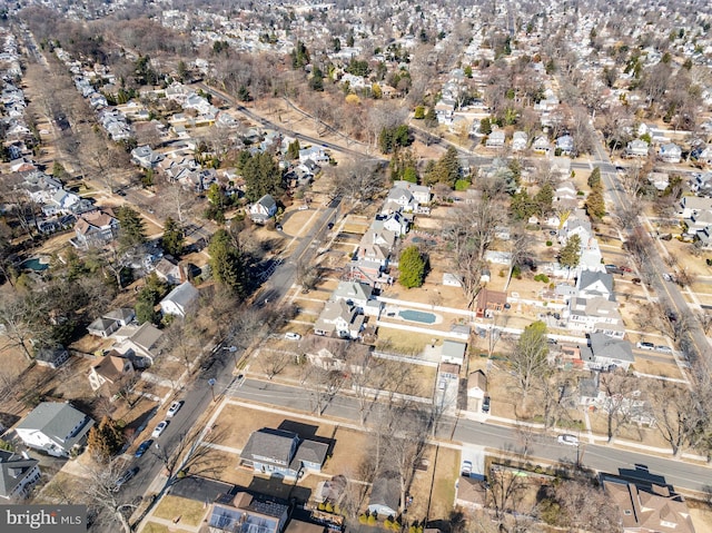 drone / aerial view featuring a residential view