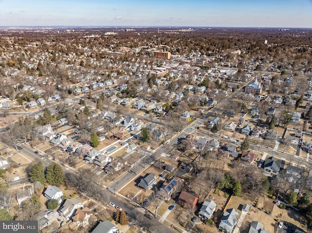 drone / aerial view with a residential view