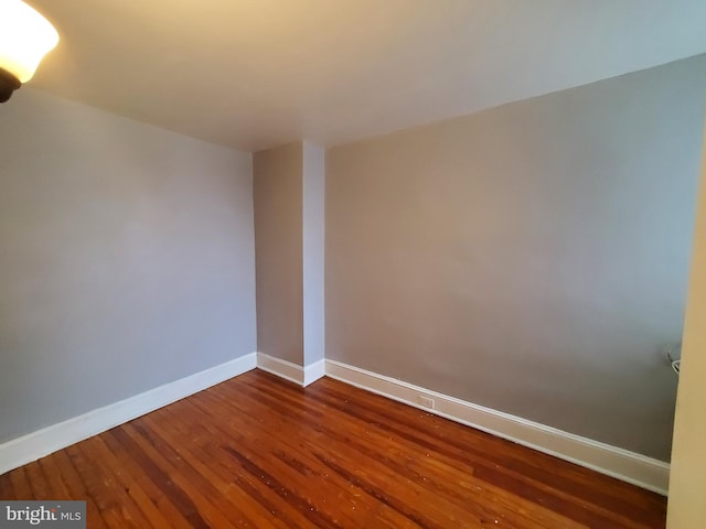 empty room with wood-type flooring