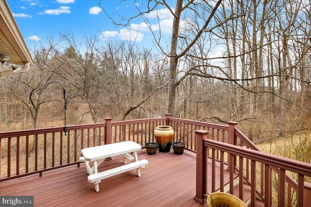 view of wooden terrace