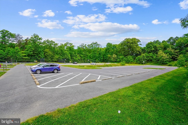 view of uncovered parking lot