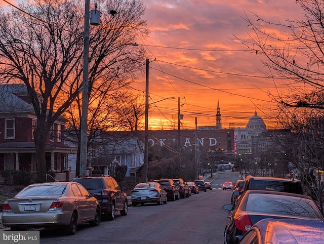 view of street featuring street lights