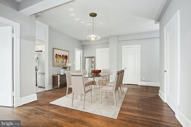 dining room featuring dark hardwood / wood-style floors