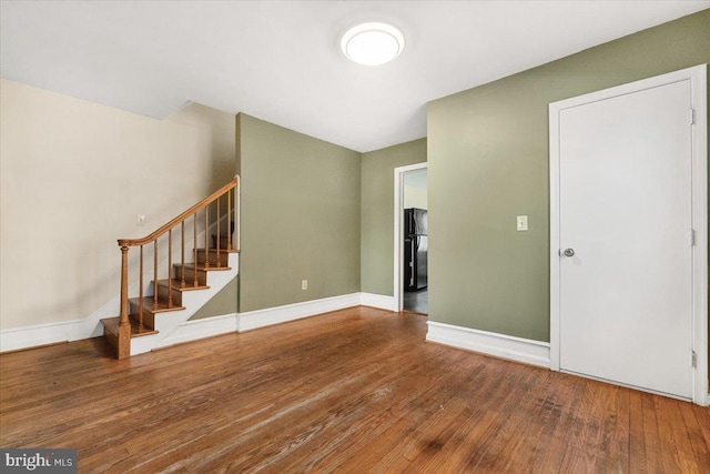 interior space with hardwood / wood-style floors