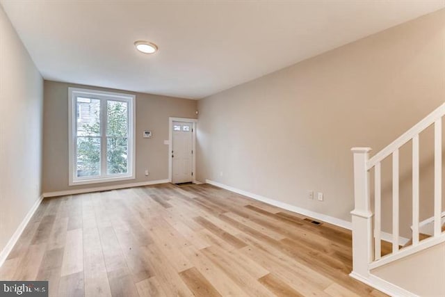 interior space featuring light hardwood / wood-style flooring