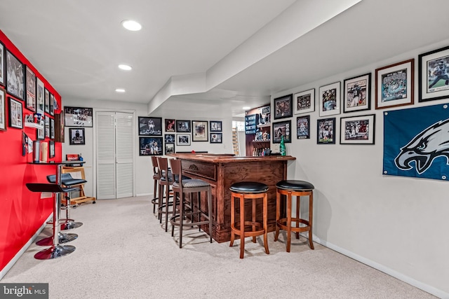 bar featuring carpet flooring