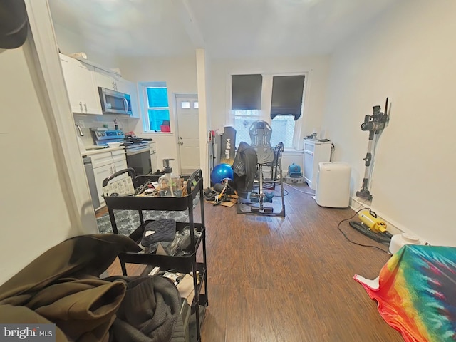 interior space featuring dark hardwood / wood-style floors