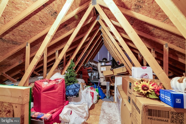 view of attic