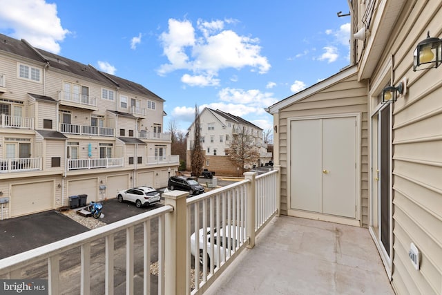 balcony featuring a residential view