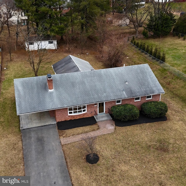 birds eye view of property