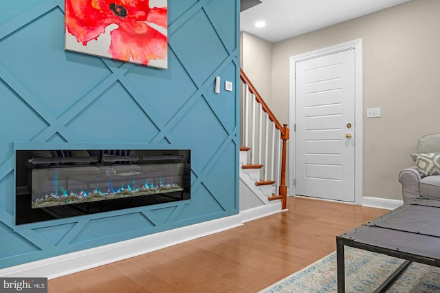 interior space featuring hardwood / wood-style floors