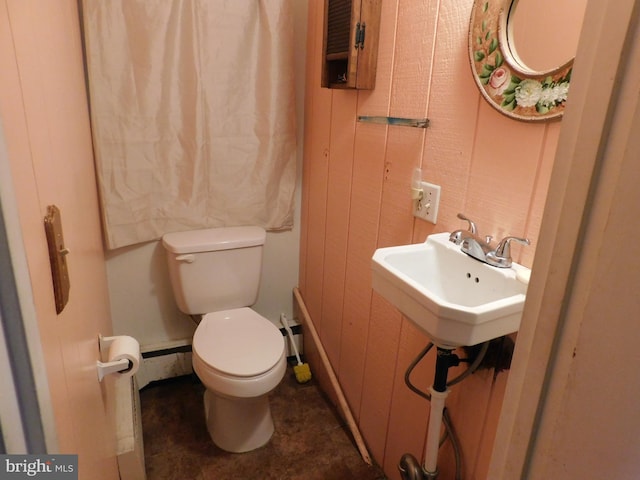 bathroom with a sink and toilet