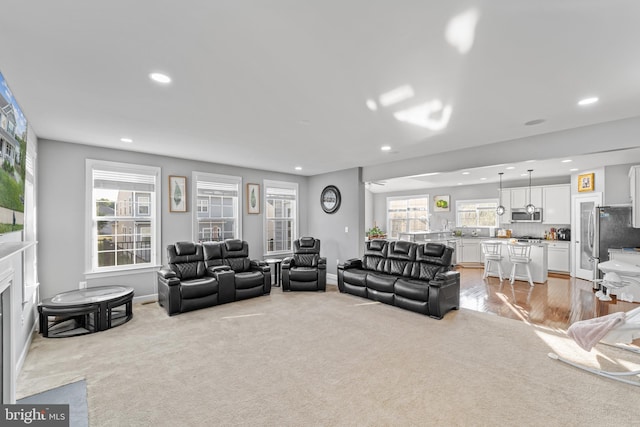 view of carpeted living room