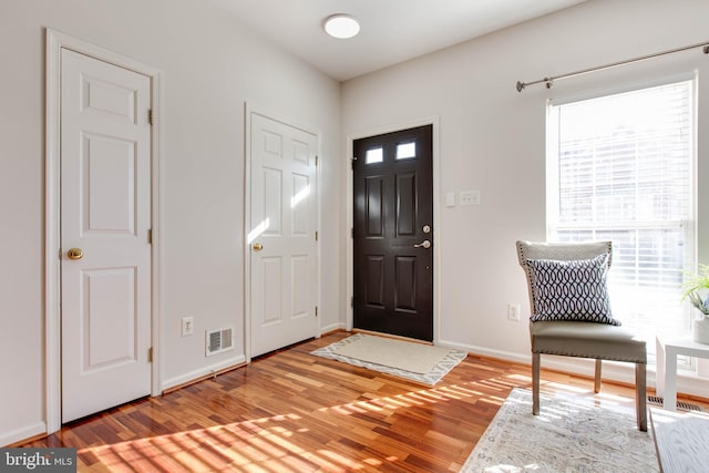 entrance foyer featuring hardwood / wood-style flooring