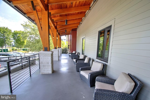 view of patio / terrace with a porch