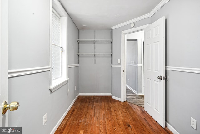 walk in closet featuring hardwood / wood-style flooring