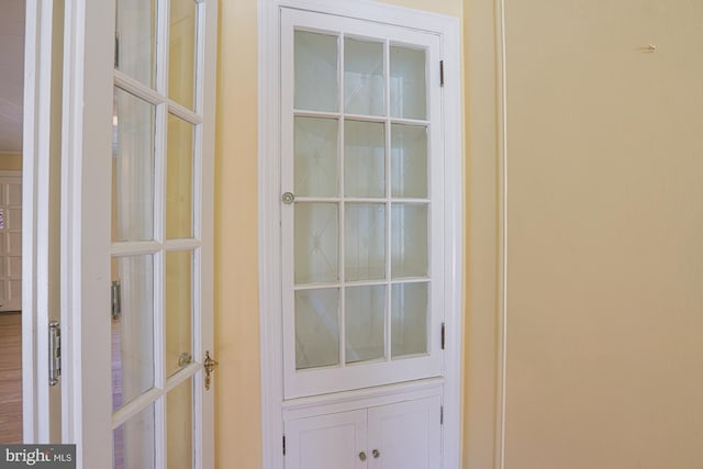 interior details with french doors