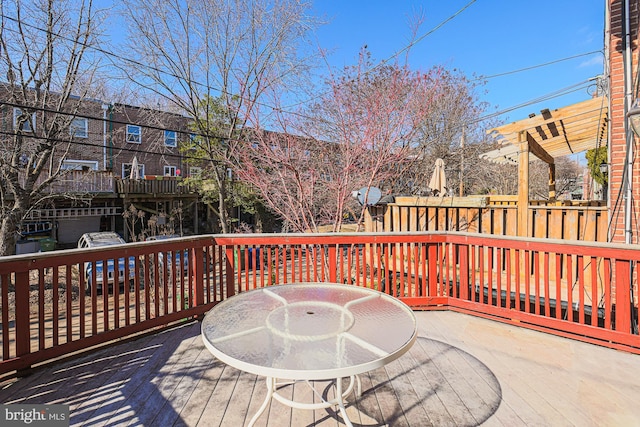 view of wooden terrace