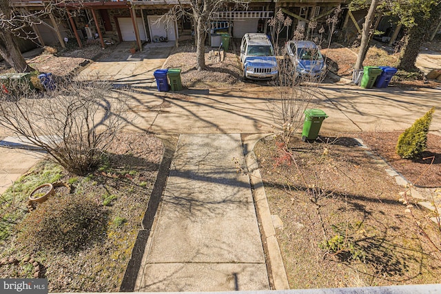 exterior space featuring a garage