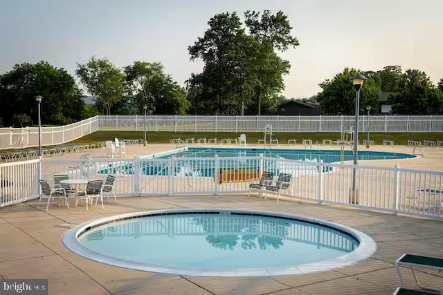 view of pool with a patio