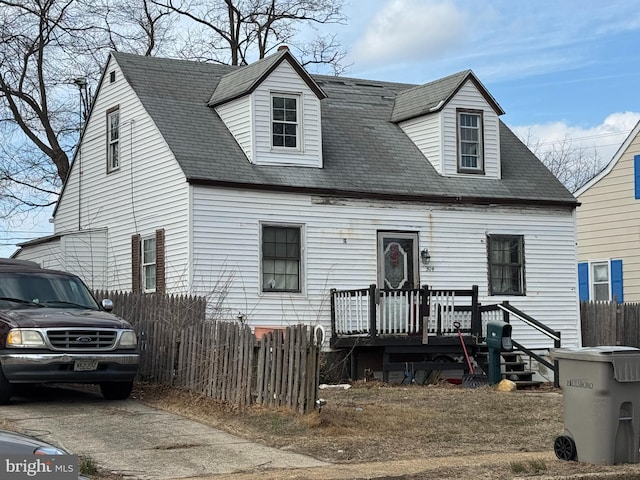 view of cape cod house