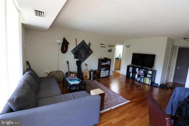 living room featuring wood-type flooring