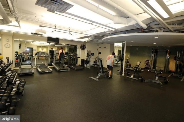 view of workout area