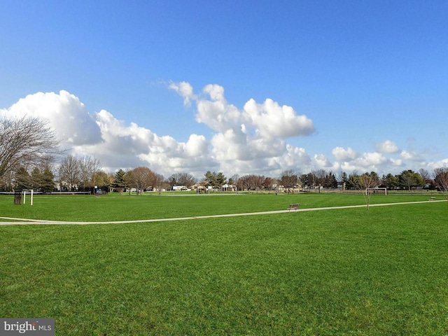 view of community with a rural view