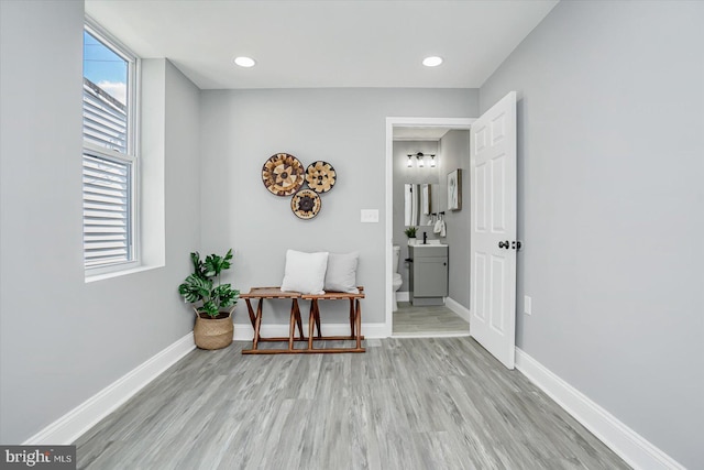 hallway featuring light hardwood / wood-style floors