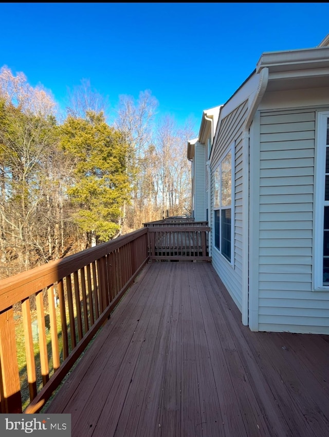 view of wooden deck