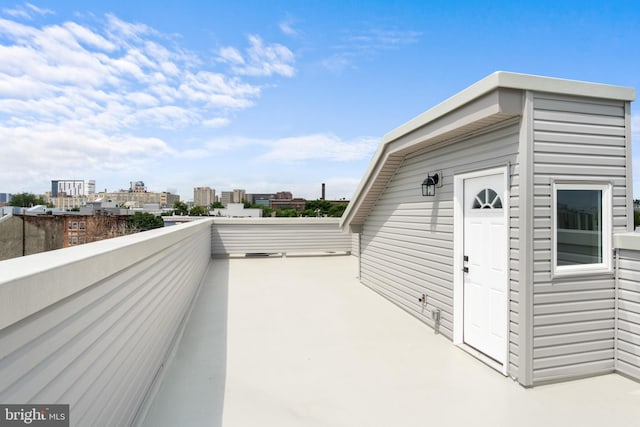 exterior space with a balcony