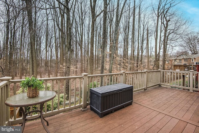 view of wooden terrace