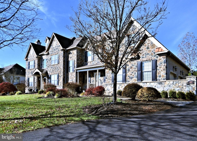 view of property with a front yard