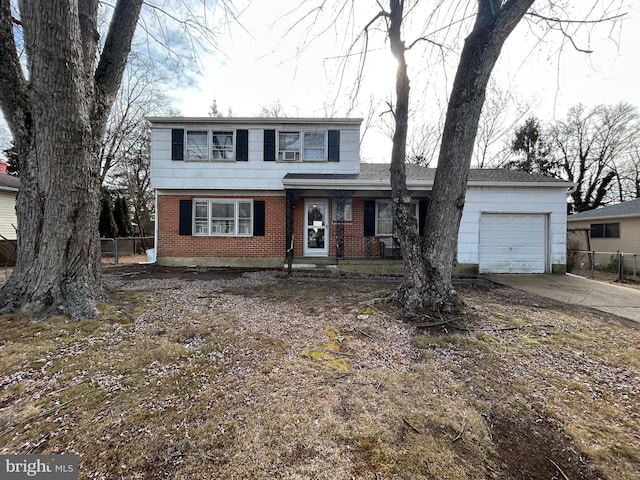 view of property with a garage