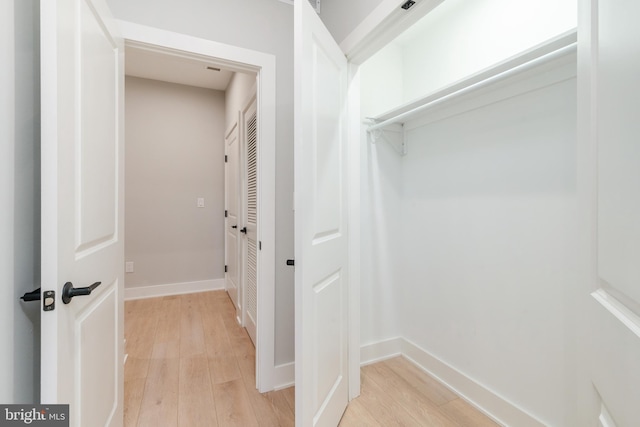 interior space featuring light wood-type flooring