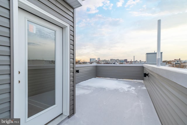 balcony with a city view