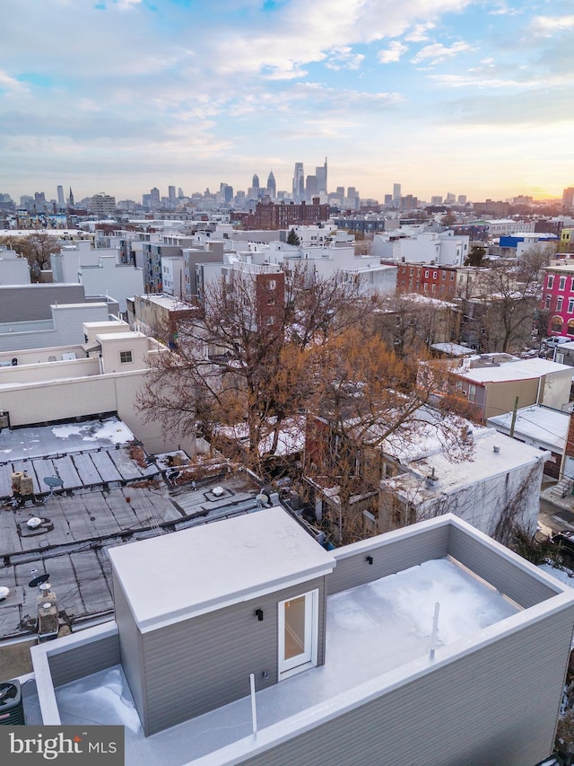 aerial view with a view of city