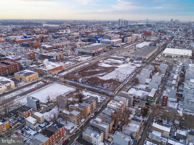 drone / aerial view featuring a view of city