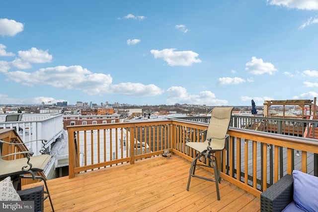 view of wooden deck