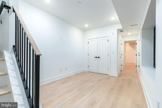 interior space featuring light hardwood / wood-style floors