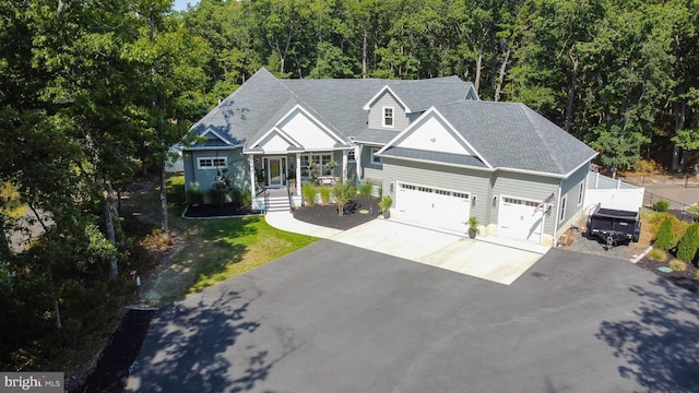 craftsman-style home featuring a garage