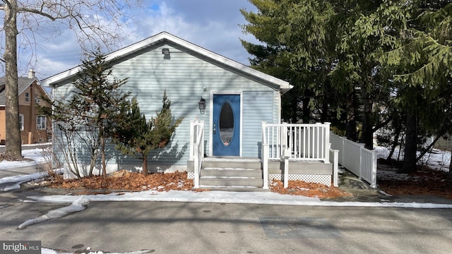 view of bungalow