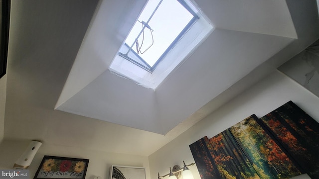 details featuring a skylight