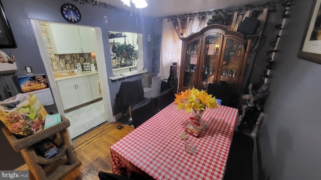 dining room featuring hardwood / wood-style flooring