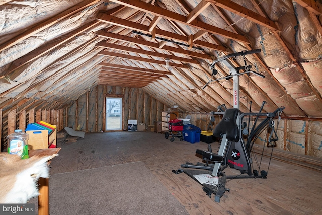 view of attic