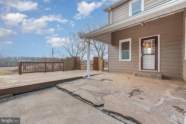 view of patio / terrace featuring a wooden deck