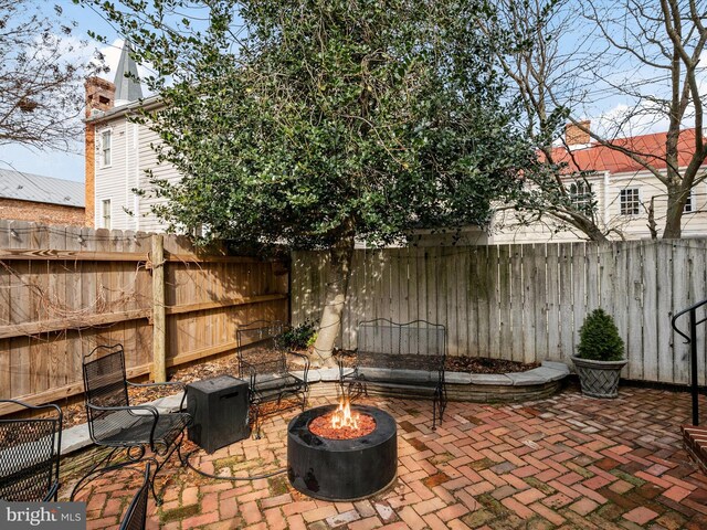 143 Market St, Annapolis, MD 21401 - view of patio / terrace featuring an outdoor fire pit